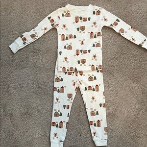 Carter's Festive Thermal Gingerbread Man Pajama Set- size 3T/3A, EUC *like new*